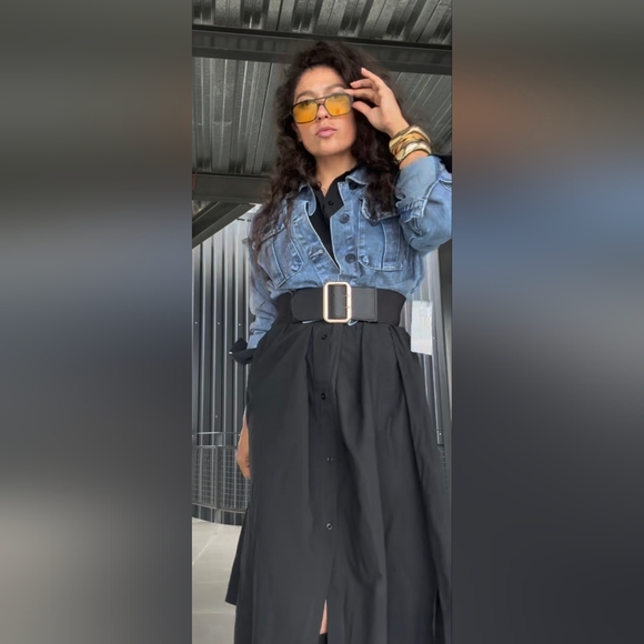 Oversize Metalic Shirt dress - Picture 7 of 7